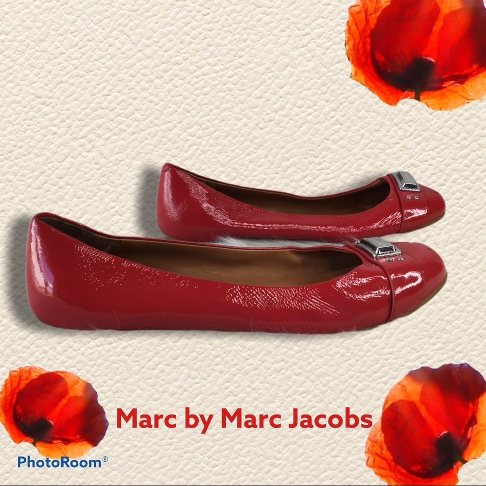 Marc by Marc Jacobs Red Logo Ballet Flats - Picture 3 of 8